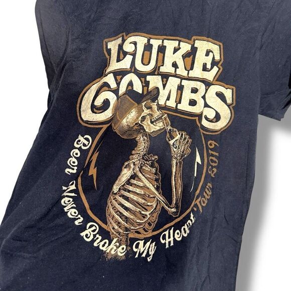 Luke Combs Beer Never Broke My Heart Tour Concert Tee - Picture 4 of 6